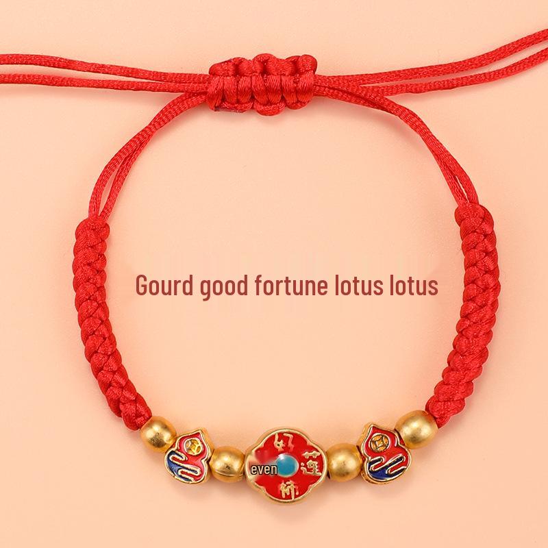 Rotes gewebtes Seilarmband für Männer & Frauen – Glücksbringer zum Jahr des Pferdes