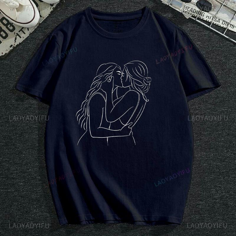 Hot Funny Lesbian Kiss Nun Bondage Satanic Bdsm Woman T Shirt T-Shirt Gym Men Sport Women Shirt Gym Own Design T Shirt Manga