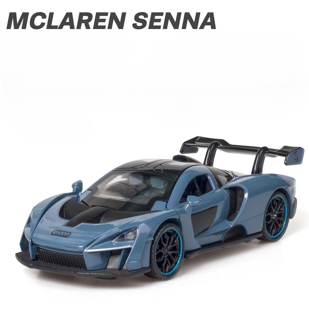 1:32 Senna Supercar Car Model Metal Diecasts & Toy Vehicles Simulation Sound Light Collection Toys For Children Gift