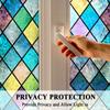 Colorful Translucent Glass Window Sticker Privacy Protection UV Blocking Blackout Window Stickers Decoration Sticker