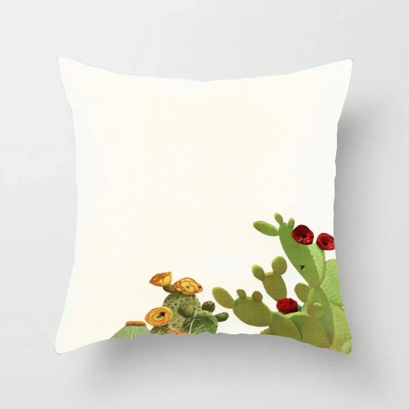 The Square Cushion Of The Cactus Pattern Is Used For Office Chairs For Home Decoration Simple Pillow Case Pillows Decor Home