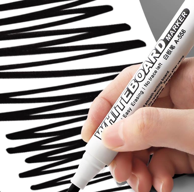 Extra Large Non-toxic Water-based Erasable Dry Erase Black Marker for Teachers & Kids Drawing Board, Red