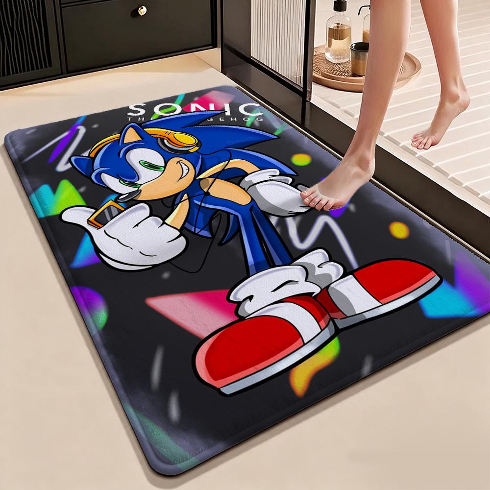 Sonic Hedgehog Carpet Non Slip Rug Plush Rug Small Rug Kitchen Floor Mat Outdoor Rug Non Shedding