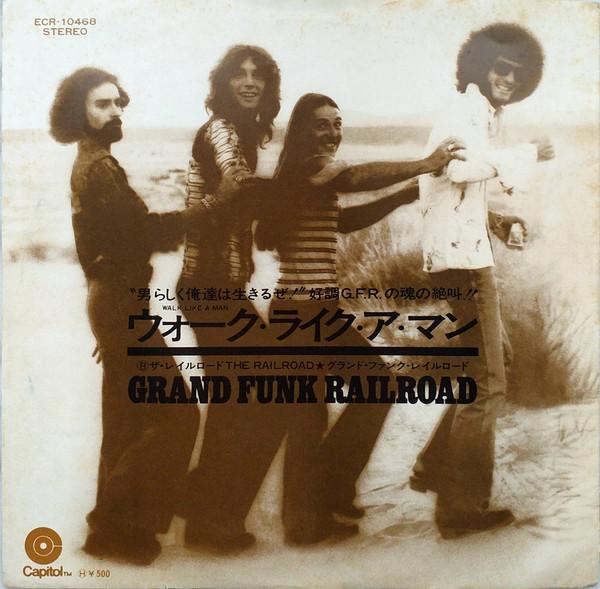 

7-дюймовая пластинка GRAND FUNK RAILROAD - Walk Like A Man / The Railroad ECR10468PROMO CAPITOL 1973 Япония Рок Б/У