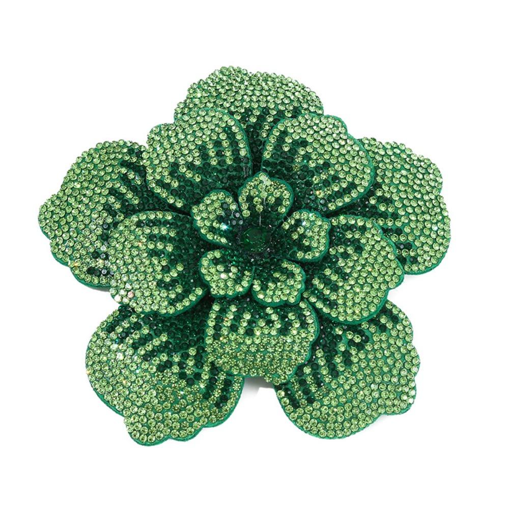 Three-dimensional Camellia Rhinestone Flower Patches DIY Craft Sewing Supplies Embellishment Rose Brooch Fabrics Sparkling