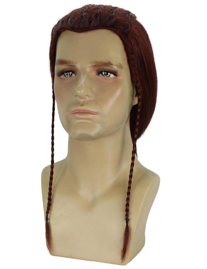 Wigs2you H-5655 HPO Adult Male Humanoid Warrior Braided Dark Auburn Wig