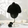 New Mink Leather Hat Women's Winter Warmth Children's Cute Cat Ears Ear Protection Real Mink Fur Hat