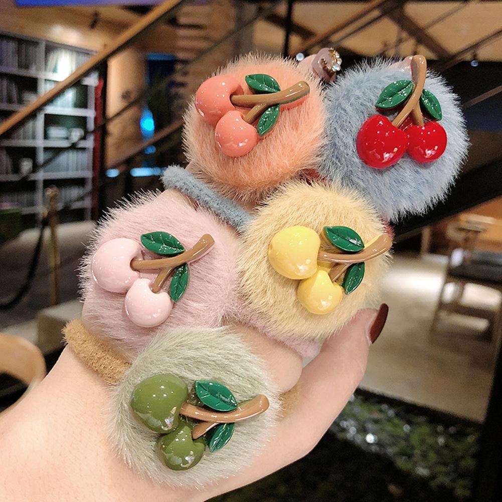 High Elastic Cherry Hair Rope Hair Band Female Hair Band Rope Hair Accessories