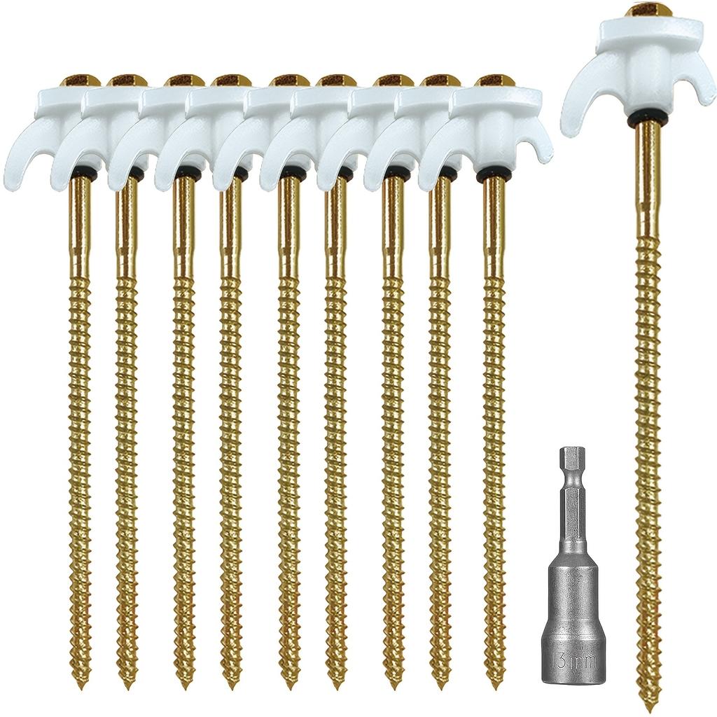 New Heavy Duty Spiral Screws With Hex Socket Stakes Ground Anchors Camping Stakes Tent Ground Nail Screw For Camping Tent Pegs