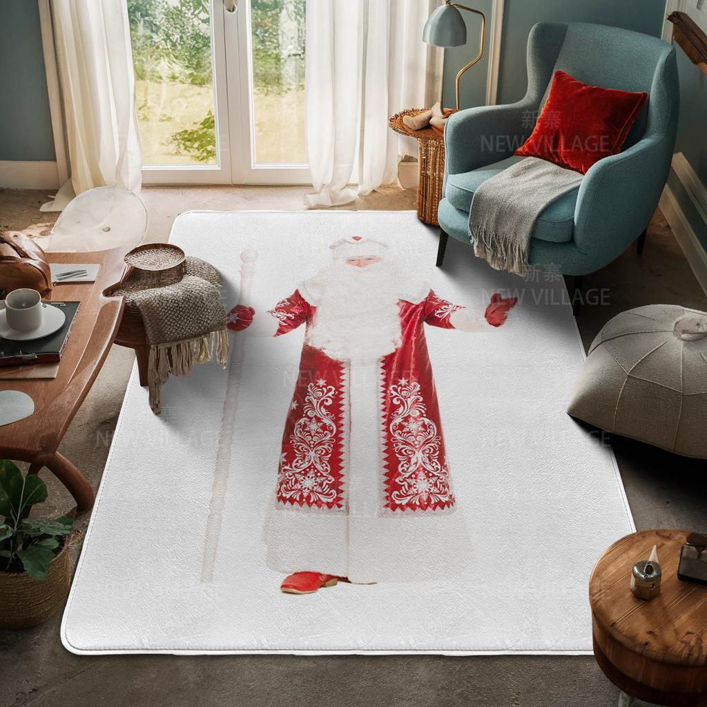 House Entrance Carpet Home Door Mat Living Room Bath Foot Bathroom Non-slip Water Absorption Rugs Bath Merry Christmas Winter