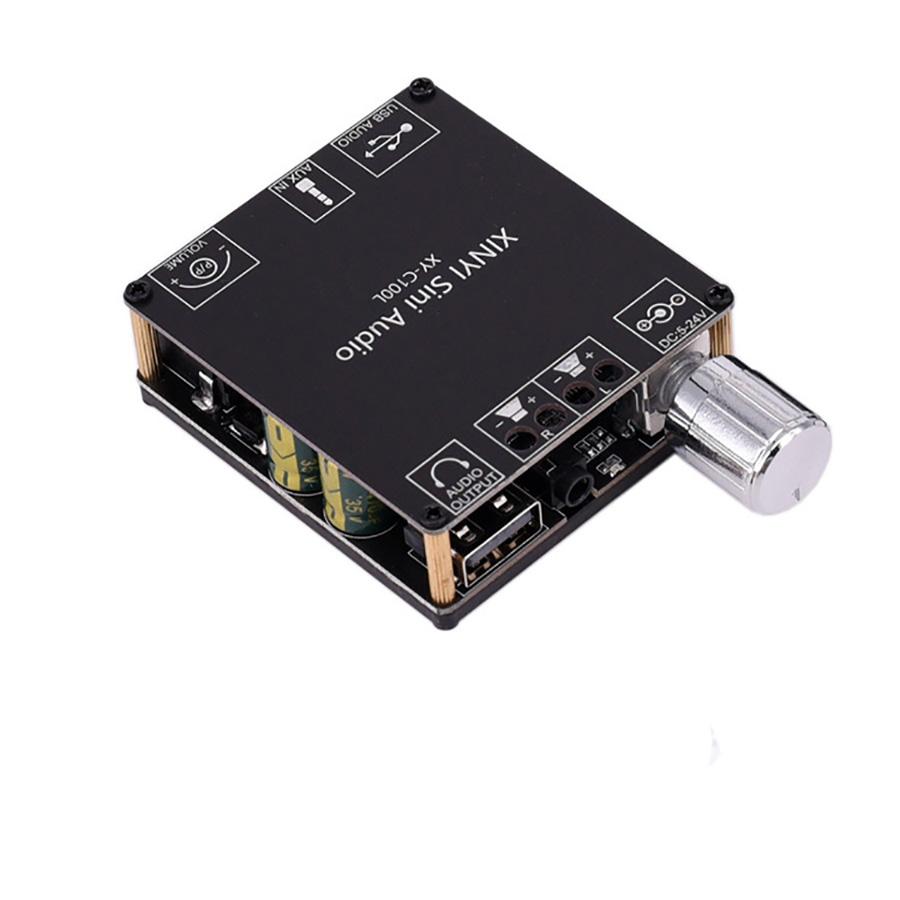 1x HiFi Bluetooth 5.0 Power Digital Amplifier Board 100W*2 Mini Stereo Audio Amp