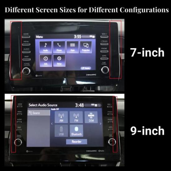 LFOTPP Car Screen Protector 2 PET Plastic Film 9-inch For 2021-2023 Toyota Camry