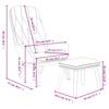 Relax Armchair with Footstool Black Velvet