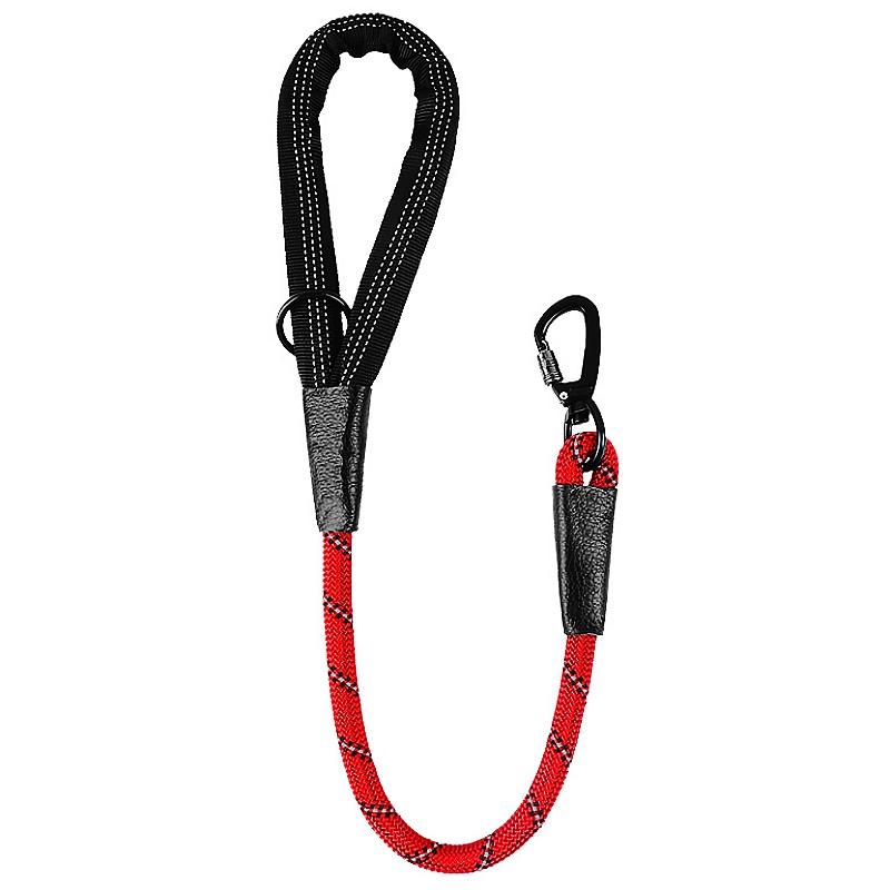 Dog Leash Short Dogs Leash Reflective Leashes for Large Dog Walking Nylon Pet Chain Comfortable Handle Dogs Leashes 62cm Rope