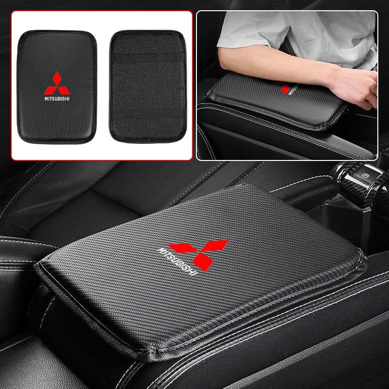 Car Armrest Box Mats Leather Center Console Covers Interior for Mitsubishi Lancer Colt Pajero Sport Ex Evo ASX Center Hub Cap
