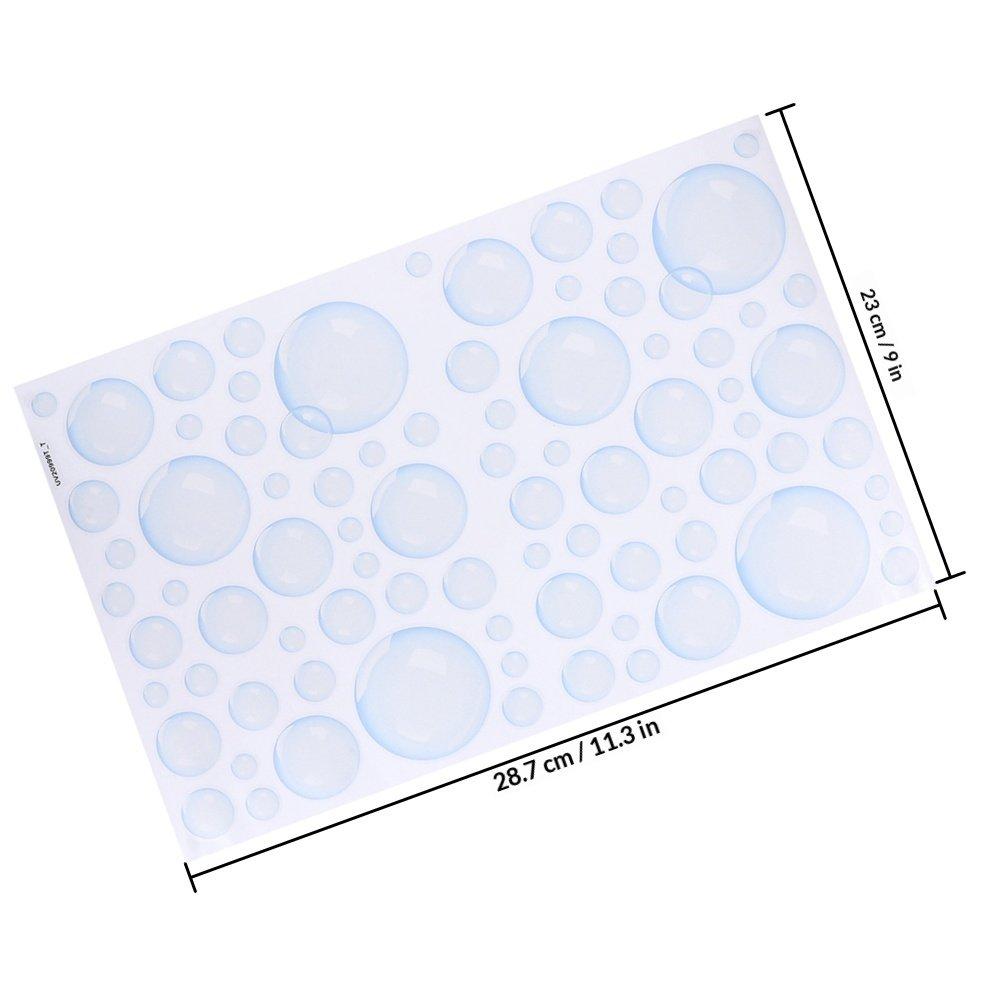 4 Sheets Bubble Wall Sticker Ocean Design Self-Adhesive Waterproof Decor for Kids Room Mermaid Party Background Wall Art