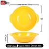 Gannian Melamine Ceramic-Style Double-Ear Casserole Bowl