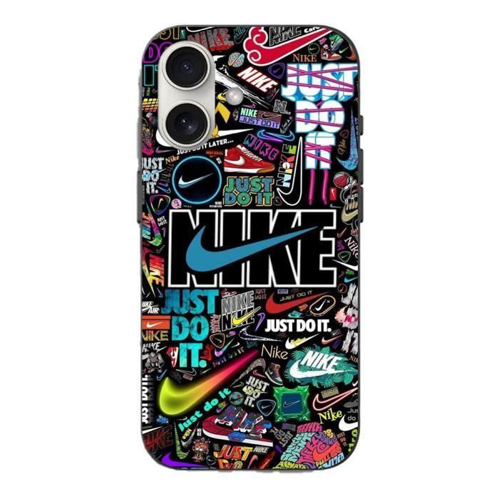 Custodia per iPhone 16 Plus - Nike - Colorata - Morbida - Motivo Pikachu e Goku - Just Do It