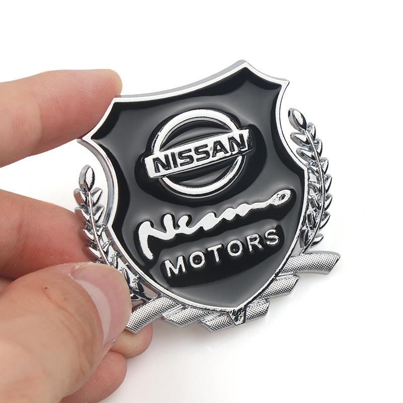 Wskpa9 3D Metall Karosserie Kofferraum Dekoration Abzeichen Aufkleber Auto Zubehör Für Nissan Nismo X-Trail 1 2 Qashqai Teana Skyline Altima Note GTR