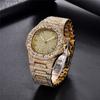 Full Diamond Watch Men's Trendy Man Cool Diamond-encrusted Gypsy Calendar Quartz Watch