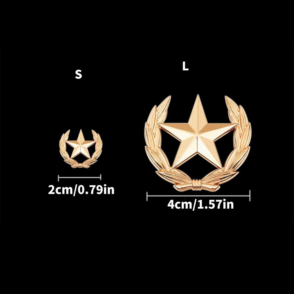 Stylish Wheat And Star Emblem Brooch Alloy Vintage Pin Wheat Star Brooch Pin For Clothing Accessories Lapel Decor