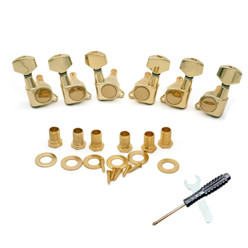 6 Pieces Guitar Tuner Pegs, Tuning Pegs Keys Machine Heads Set, Electric Guitar Tuning Keys, Locking Tuners For Guitar
