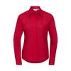 Russell Collection Womens/Ladies Poplin Fitted Long-Sleeved Shirt
