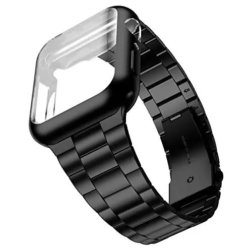 Cinturino Metallico+Custodia in TPU per Apple Watch 46mm 42mm 45mm 44mm 49mm 42mm 40 41mm Braccialetto iWatch Serie 11 10 Ultra 9 8 7 6 SE 5 Custodia