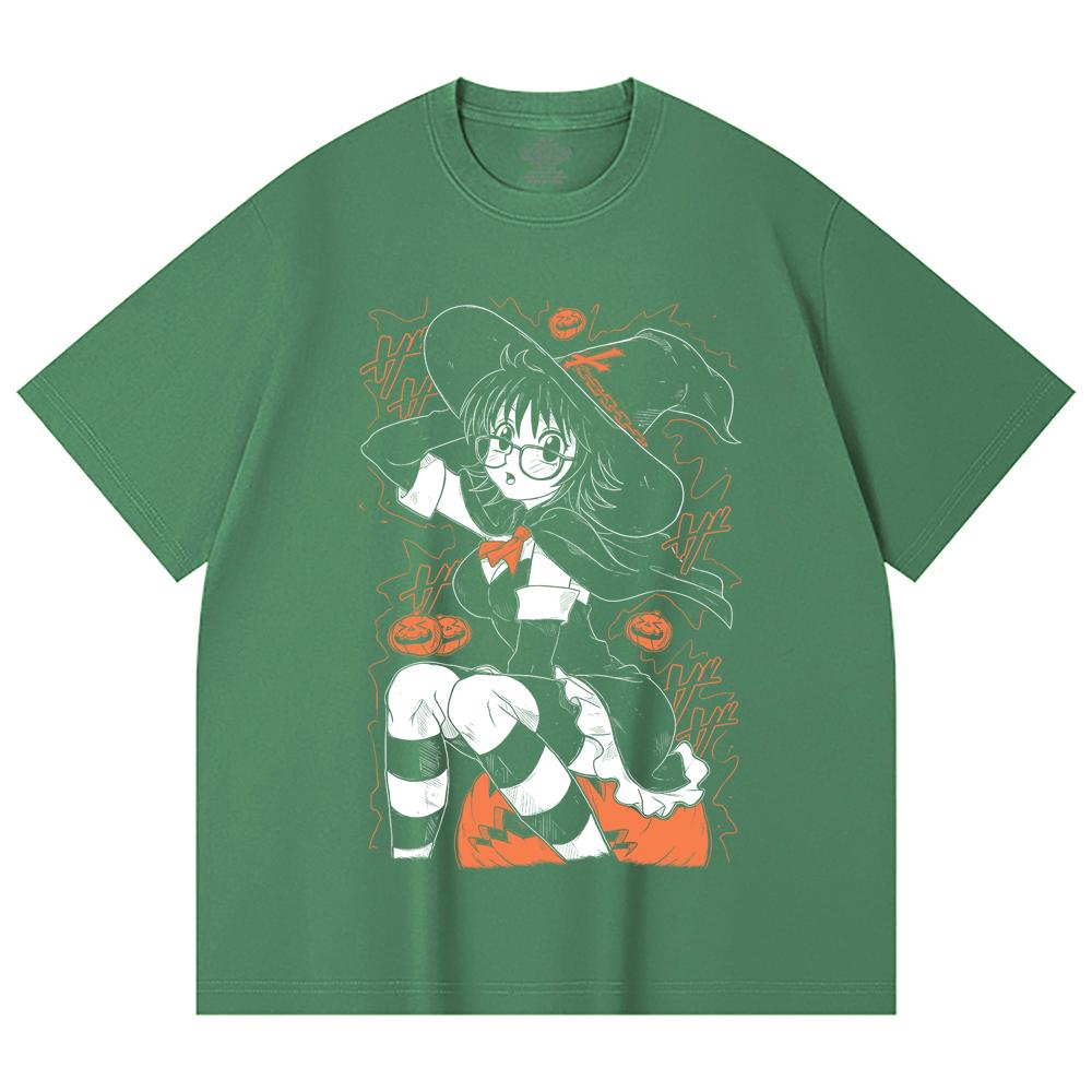 230 g/m² 100% Bawełna HXH V11 Shizuku Nadruk Halloweenowy Unisex Ciężka Bawełniana Koszulka