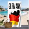 Deutsche Nationalmannschaft Bedrucktes Strandtuch Schnelltrocknendes Weiches Handtuch Tragbare Große Rechteckige Stranddecke für Reisen Schwimmbad
