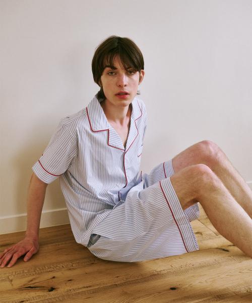 [OGGITT] Standard Ticking Stripe Short-Sleeve Pajama Set [Shipped from Korea] 100% Authentic