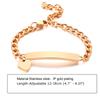 Custom Personalized Name ID Bracelet Gilrs Boy Gifts, Stainless Steel Curb Chain Link Crown Bracelet Not Allergic
