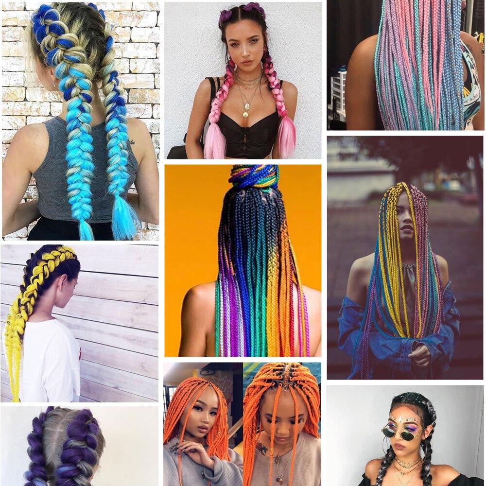 MERISIHAIR Single Ombre Color Synthetic Hair Extension Crochet Twist Jumbo Braiding Long Hair