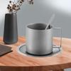 Coffee Mug Tea Cup Smooth for Camping Coffeeware with Handle Teaware Coaster Unbreakable