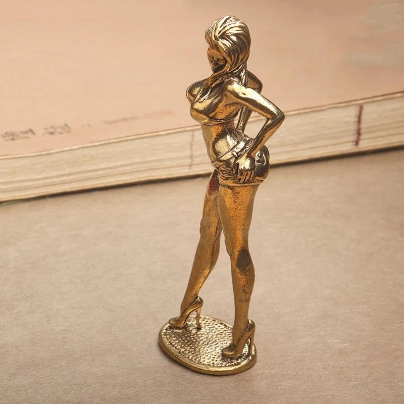 Solidny Metal Piękna Kobieta Ornament Seksowne Bikini Piękno Figurka Model Dziewczyny Kolekcjonerska Statuetka Prezenty Dla Mężczyzny Braci
