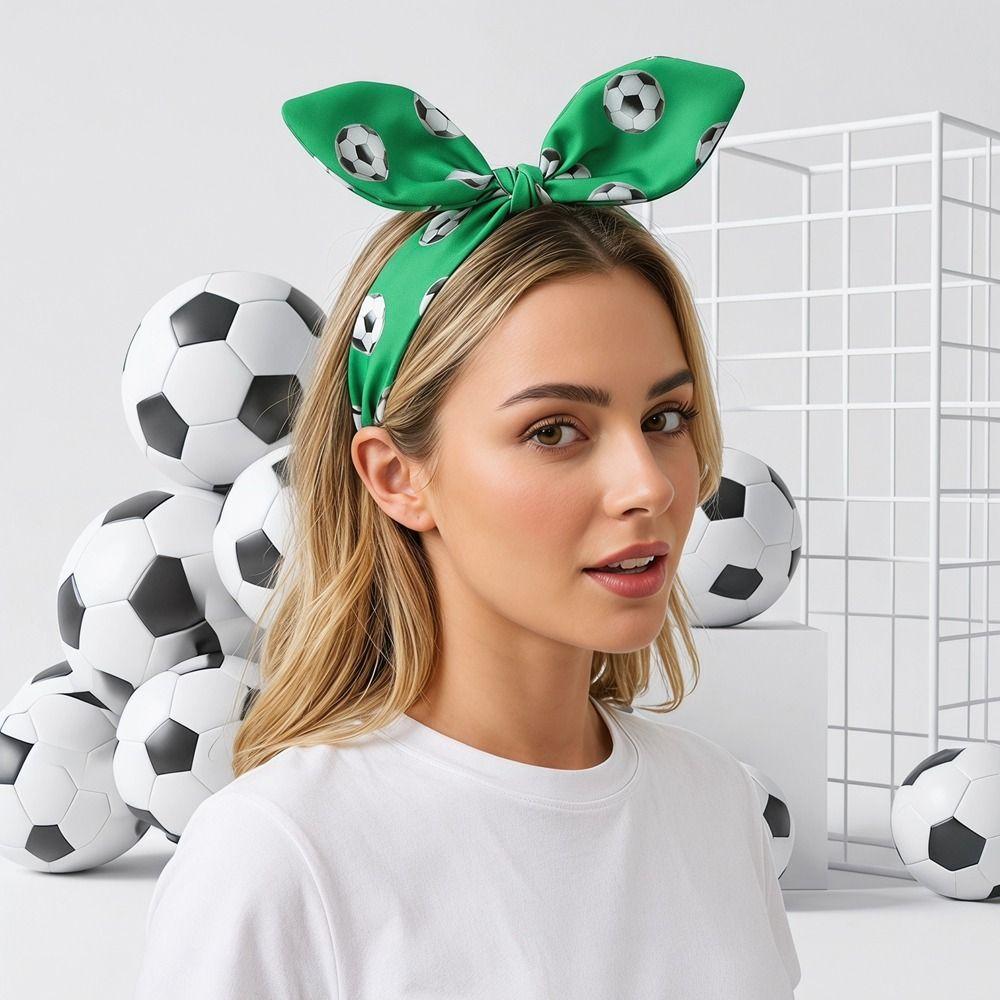 Bow Soccer Fan Hair Band Rabbit Ear Fan Cheering Hair Hoop Football Headband Celebration