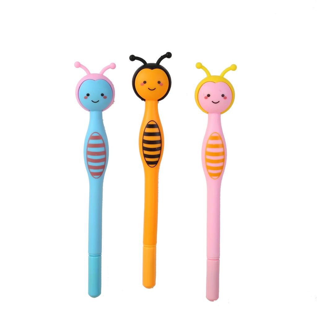 Bee Ball Point Pen Cute Stationery Black Ink 0.5mm Quick-Drying Smooth Writing Gel Pens Office School Daily Use School Supplies