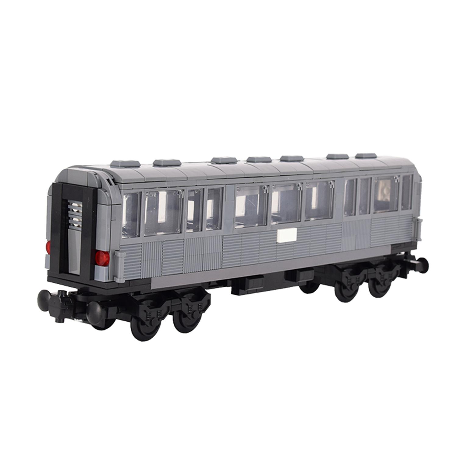 Bai Fen Bai Toys Grey Moc City Series Creative Diy 1:32 Scale Ratio Subway Carrier Train Rail Brick Playset Block Bricks Diy Technical Toys Playsetss For Kids Gifts