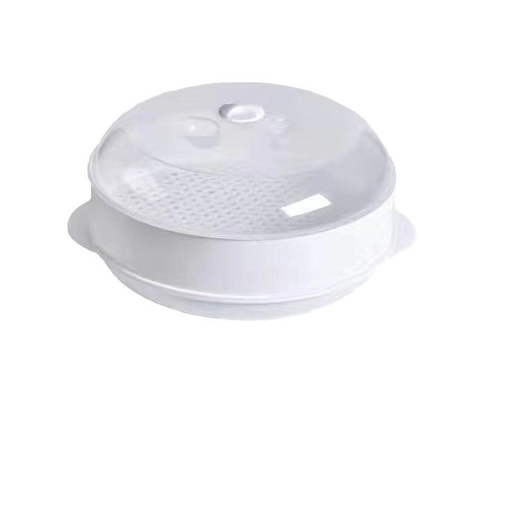 Microwave Steamer & Heat Container - Versatile Utensil for Rice, Buns, and Veggies; Fridge-Safe with Drain Function.