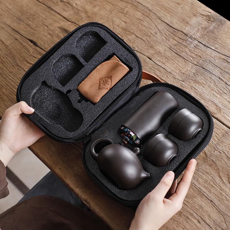 Qiuqiao Portable Zisha Gongfu Tea Set
