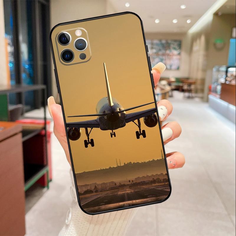Airplane Plane Aircraft Phone Case For iPhone 17 Air 16 15 13 11 12 14 Pro Max mini 15 16 Plus 16e Protective Cover