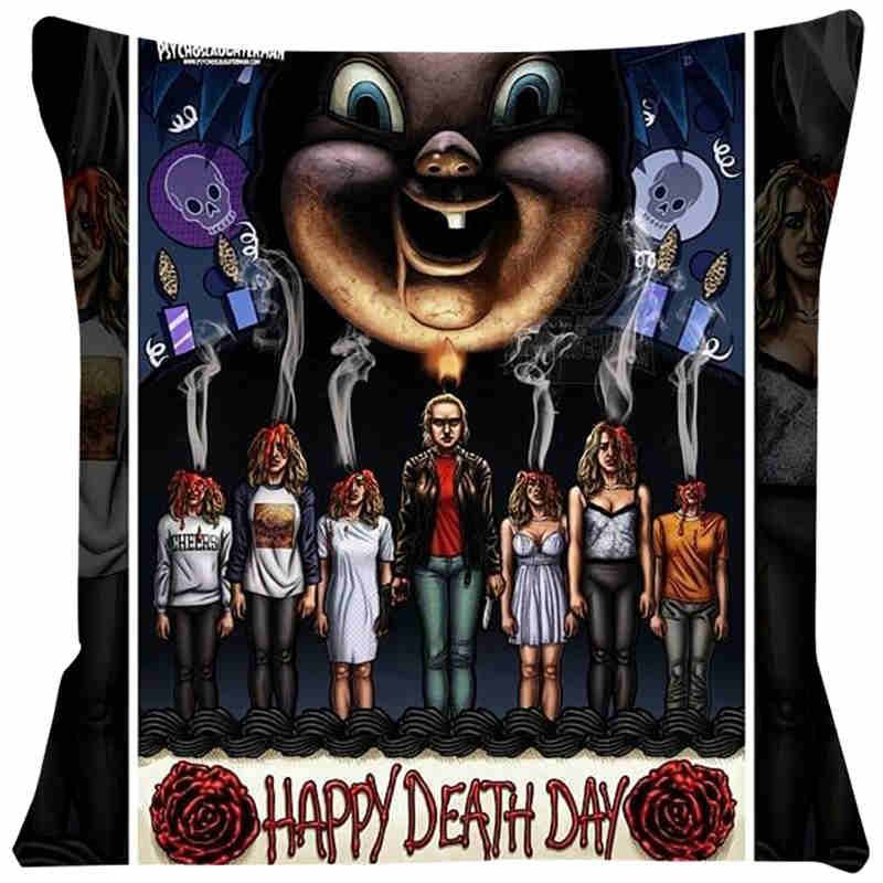 Happy Death Day Cushion Cover Decorative Pillowcase Chair Seat Square Car Pillow Cover Home Living Textile SJ208
