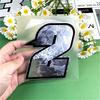 1PC Silver Carbon Fiber Arabic Numerals Motorcycle Stickers Waterproof Vinyl Decals for BMW KTM YAMAHA Kawasaki Suzuki Honda