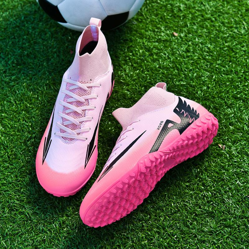 35-46 Młodzież Dorosły Duży Antypoślizgowe Odporne na Ścieranie Modne Krótkie Paznokcie Wysokie Trampki Piłkarskie