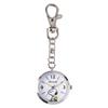 Fieldwork Analog Pocket Watch with Snoopy and PEANUTS Exclusive Bag Charm with Lobster Claw Perfect for and Casual Woodstock Silver Women's Keychain,