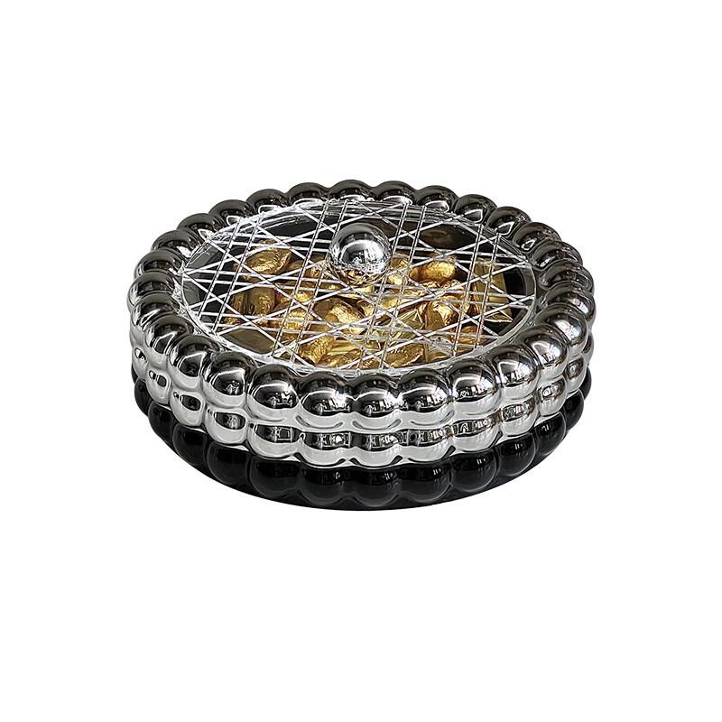 Qianxing Ceramic Beaded Fruit Plate with Lid