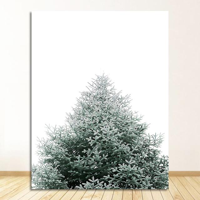 Landscape Pine Forest Snow Elk Nordic Posters And Prints Wall Pictures For Living Room Decor Wall Art Canvas Painting Winter