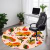 1 Stück Runde Dschungeltiere Büro Teppich, Rutschfest, Weich und Langlebig, Büroteppich für Innendekoration, Perfekt für Büro, Schöne Dekoration yy2603230