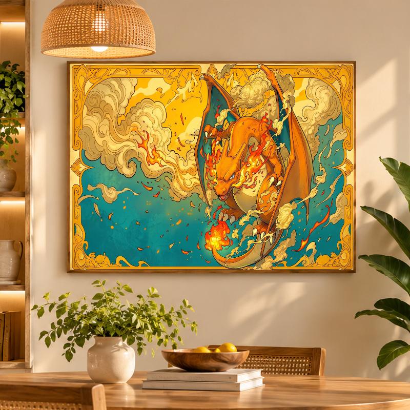 5D Diamond Painting Charizard DIY Full Drill Diamond Art Kit Home Decoration