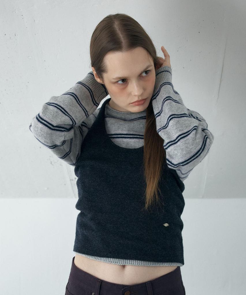 AHWE Halter Knit Vest_Charcoal